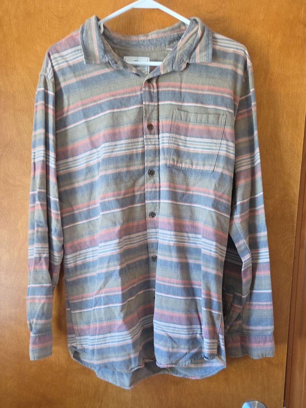 on the byas Casual Striped Button-Down Shirt